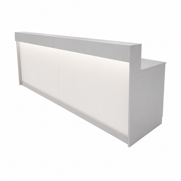 Straight Reception Desk with LED-Lit Front Panel