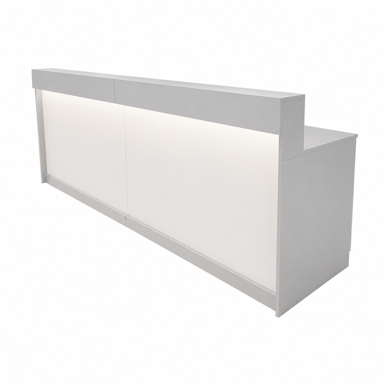 Straight Reception Desk with LED-Lit Front Panel
