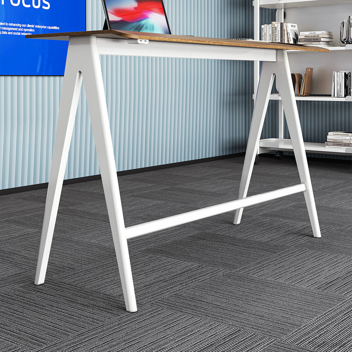 High Standing Desk with A-Frame Legs