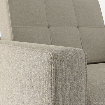 Textured Linen Upholstery Armrest Close-Up Shot