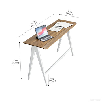 Bar Height Standing Desk with Dimensions