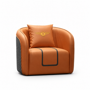 Curved Reception Sofa with Quilted Outer Panels