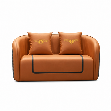 Curved Reception Sofa with Quilted Outer Panels