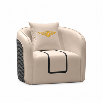 Curved Reception Sofa with Quilted Outer Panels