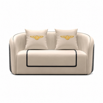 Curved Reception Sofa with Quilted Outer Panels