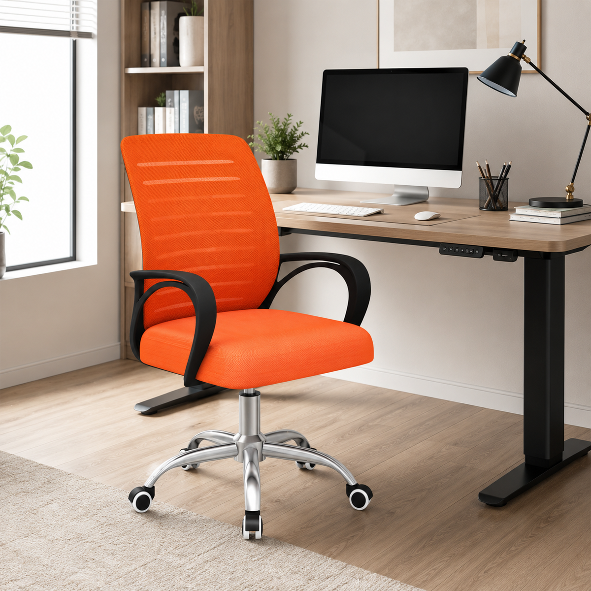 Height Adjustable Office Chair with Mesh Back