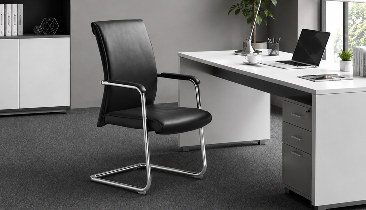 black-faux-leather-office-chair