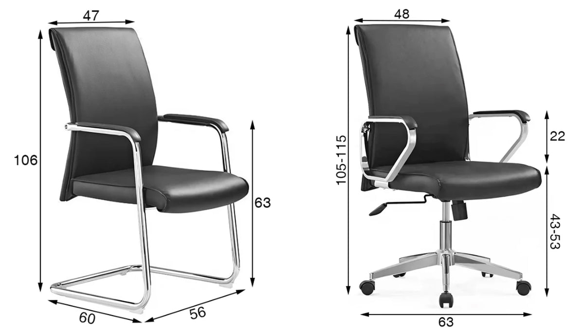 black-faux-leather-office-chair