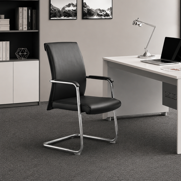 black-faux-leather-office-chair
