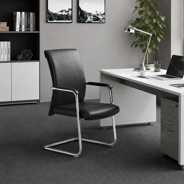 black-faux-leather-office-chair