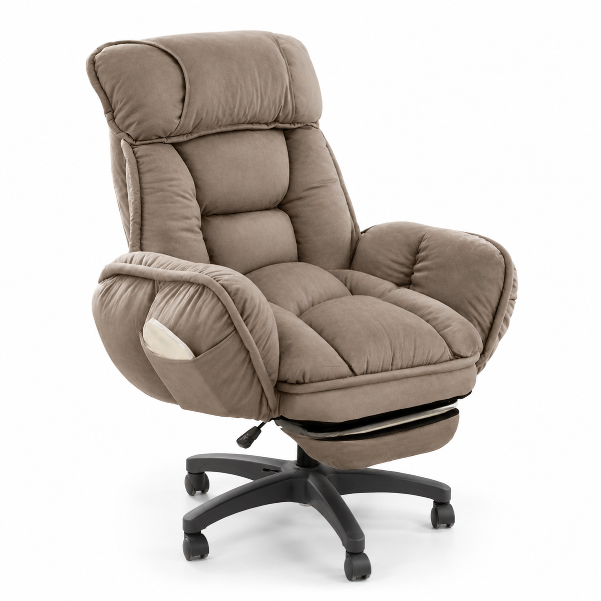 Reclining Fabric Office Chair with Adjustable Armrests