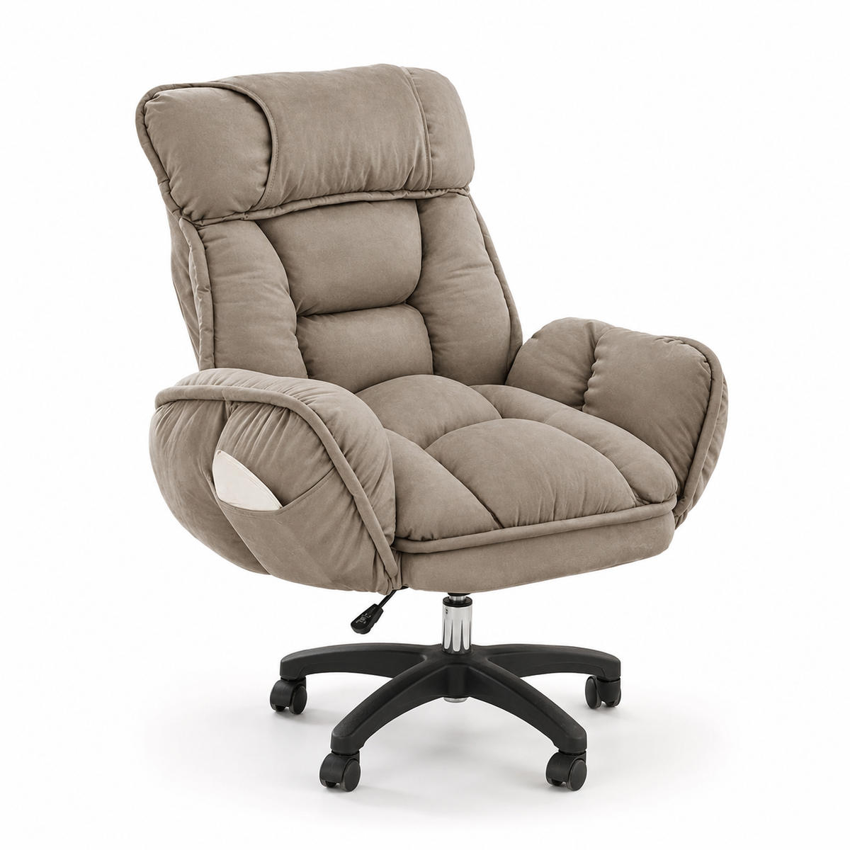 Reclining Fabric Office Chair with Adjustable Armrests