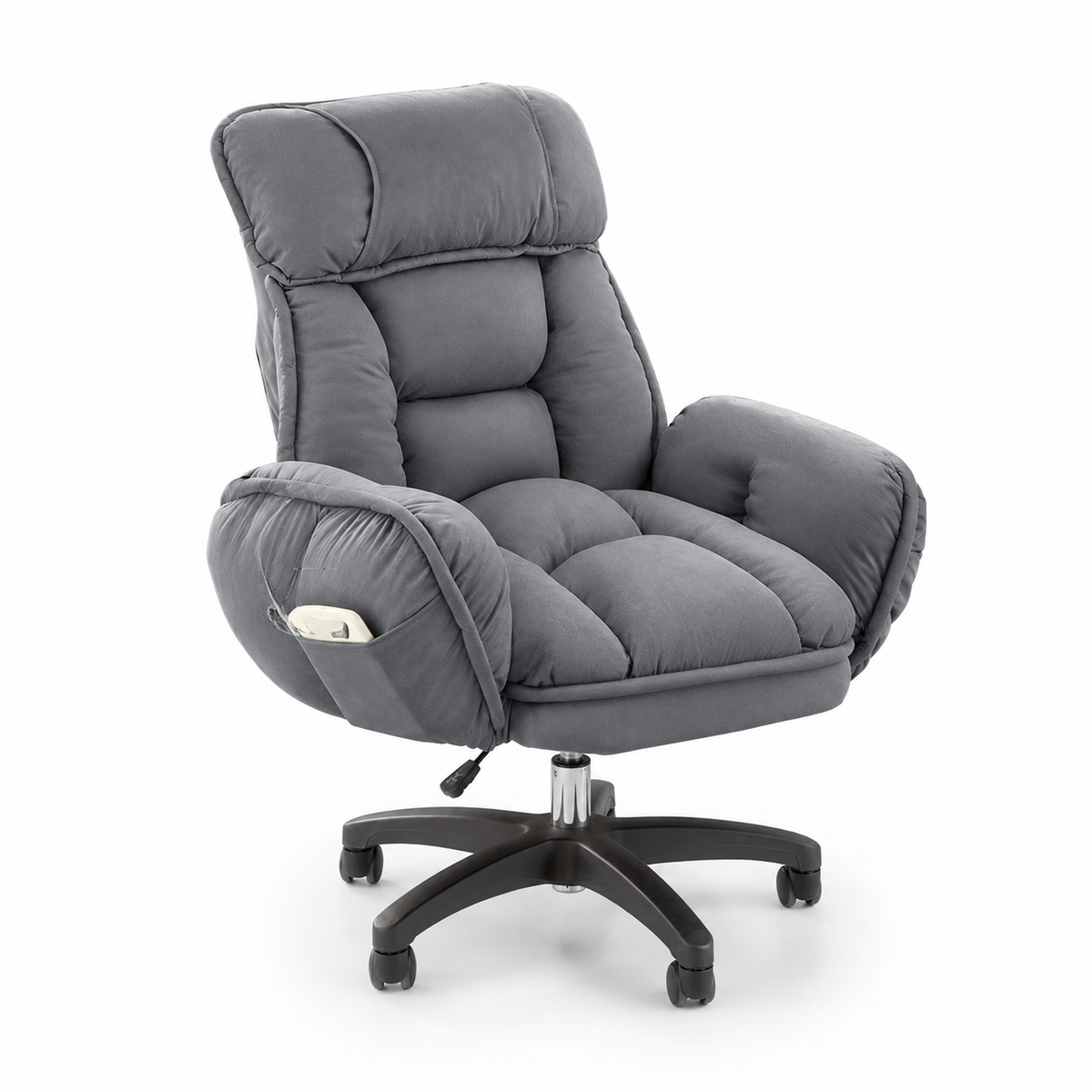 Reclining Fabric Office Chair with Adjustable Armrests