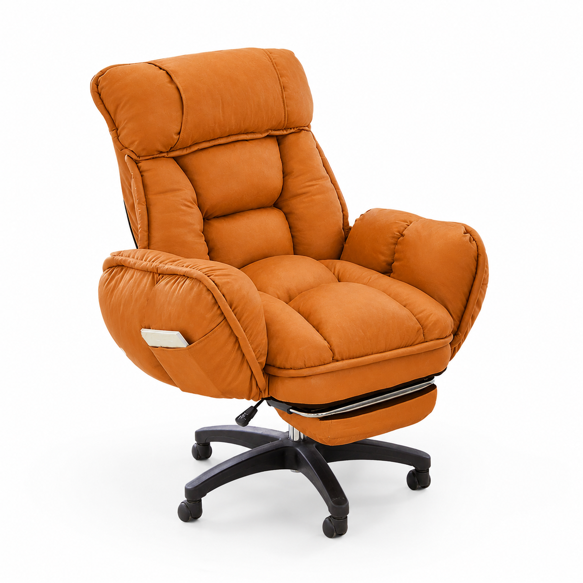 Reclining Fabric Office Chair with Adjustable Armrests