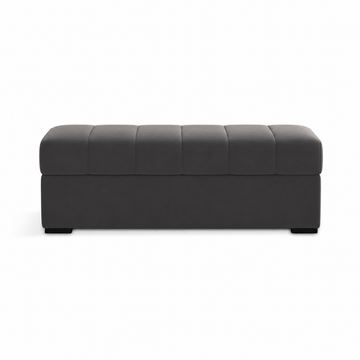Upholstered Storage Bench with Channel-Tufted Seat