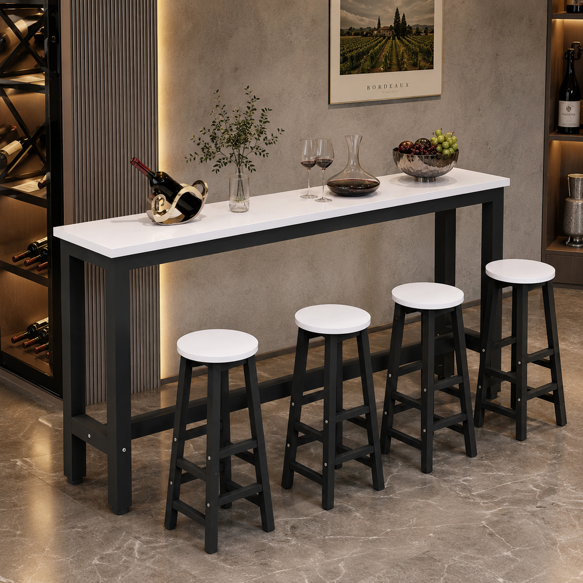 Classic Space-Saving Bar Table with Optional Stools