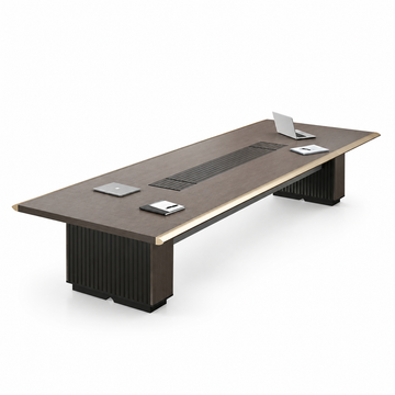 Conference Table with Aluminium Trim and Concealed Cable Box