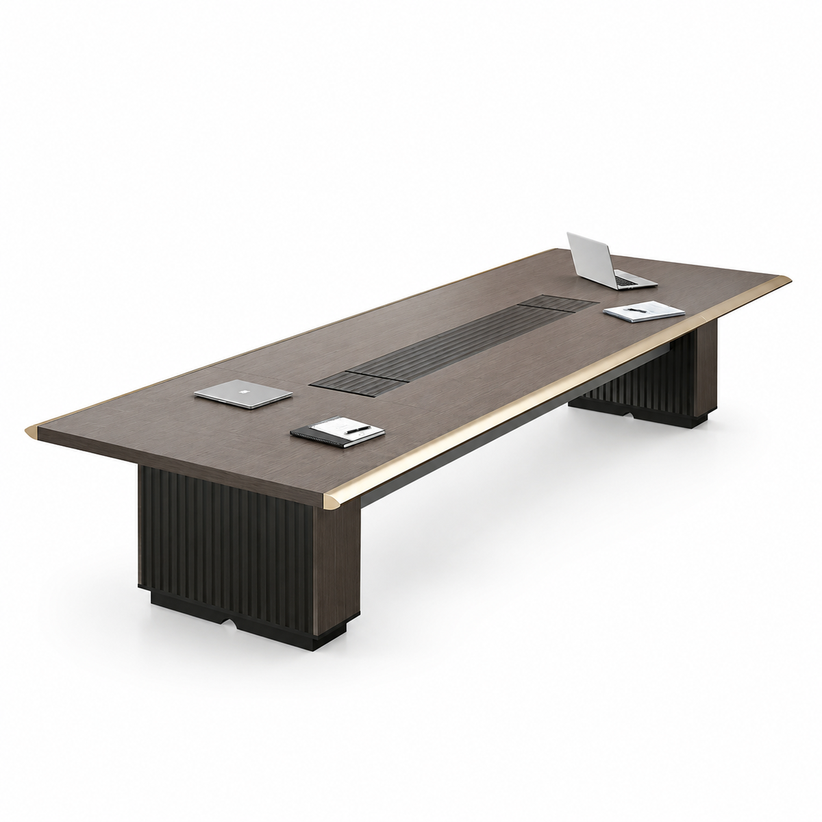 Conference Table with Aluminium Trim and Concealed Cable Box