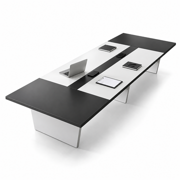 Two-Tone Conference Table with Cable and Charging Box