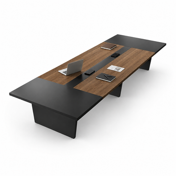 Two-Tone Conference Table with Cable and Charging Box