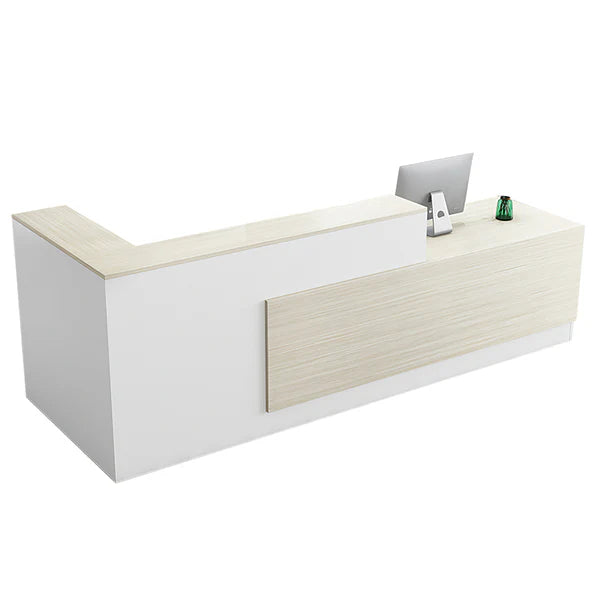 L-Shaped Reception Desk with Raised Privacy Counter