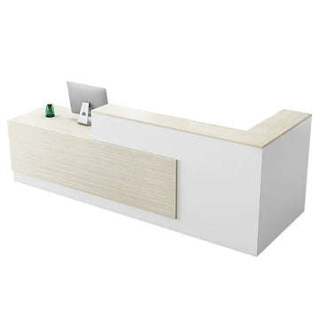 L-Shaped Reception Desk with Raised Privacy Counter