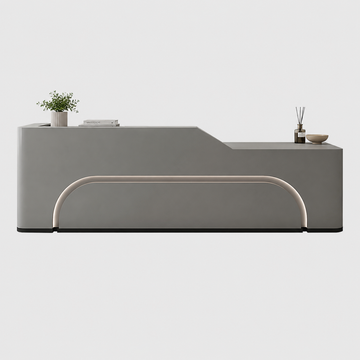 Curved LED Reception Counter with Fully Assembled Design
