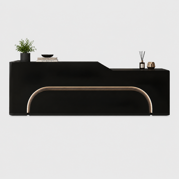 Curved LED Reception Counter with Fully Assembled Design