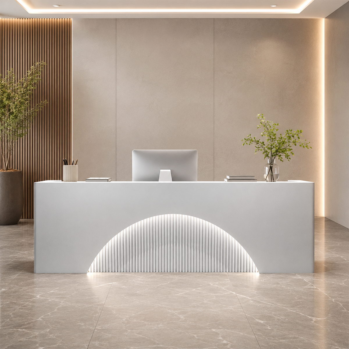 Fully Assembled Reception Counter with LED Arch