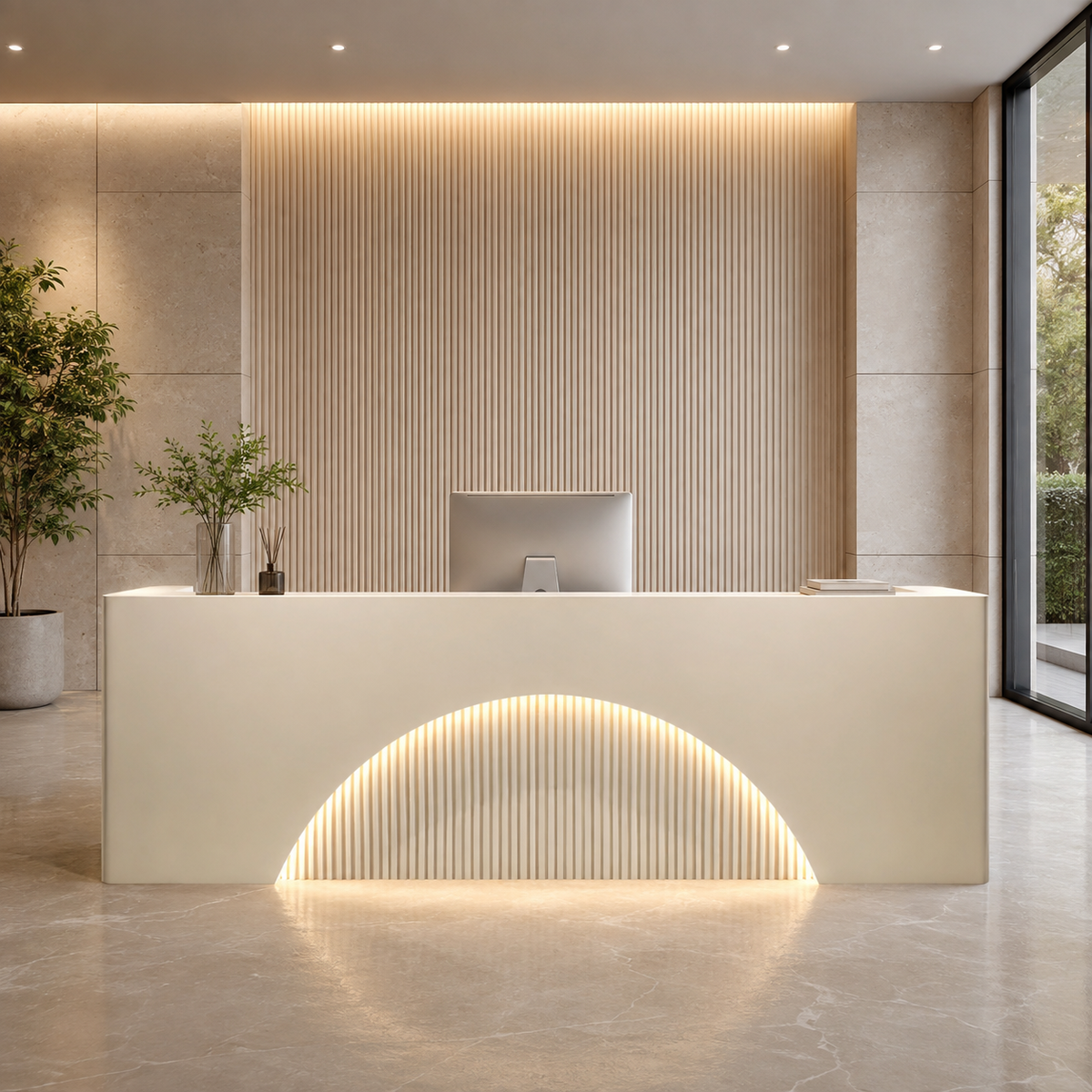 Fully Assembled Reception Counter with LED Arch