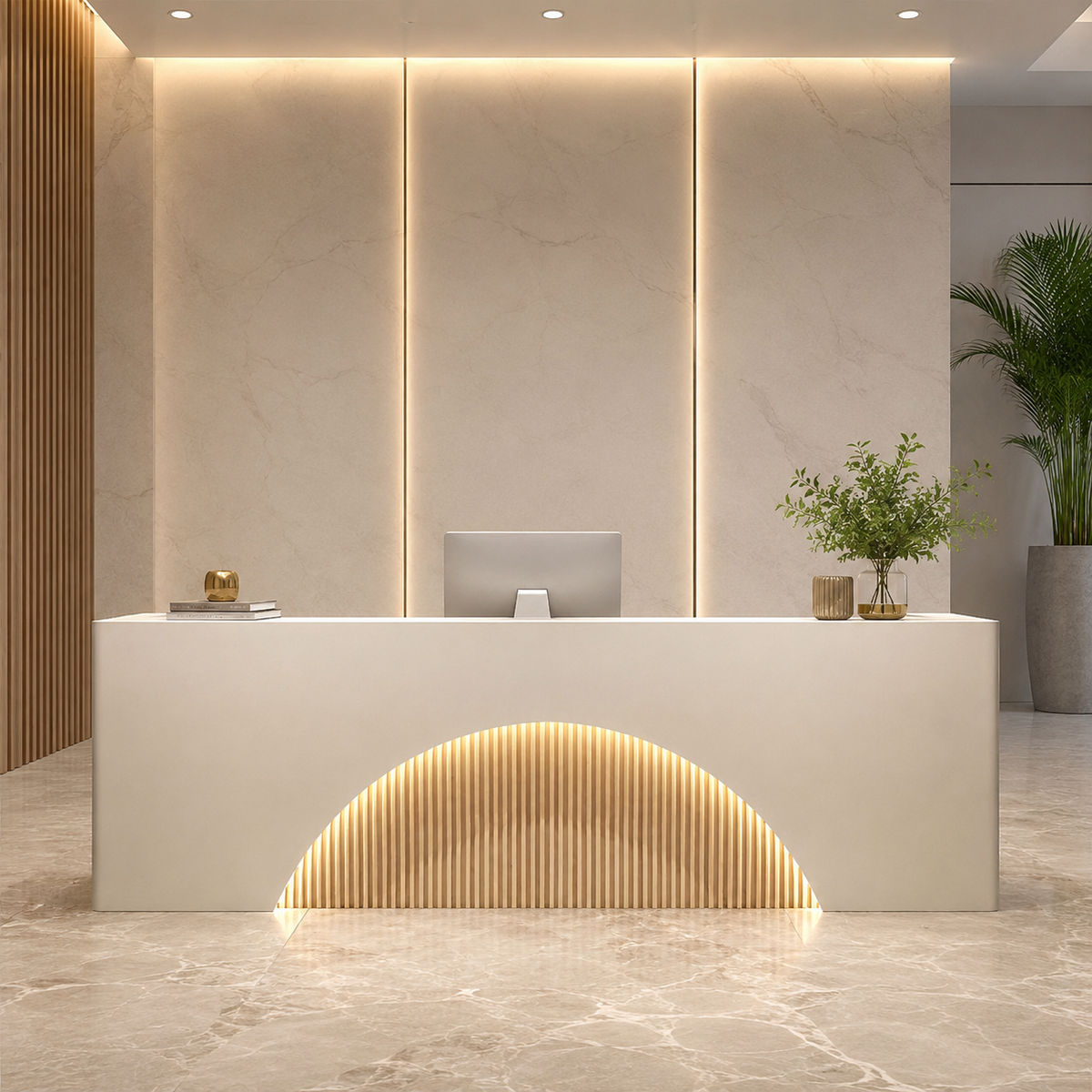 Fully Assembled Reception Counter with LED Arch