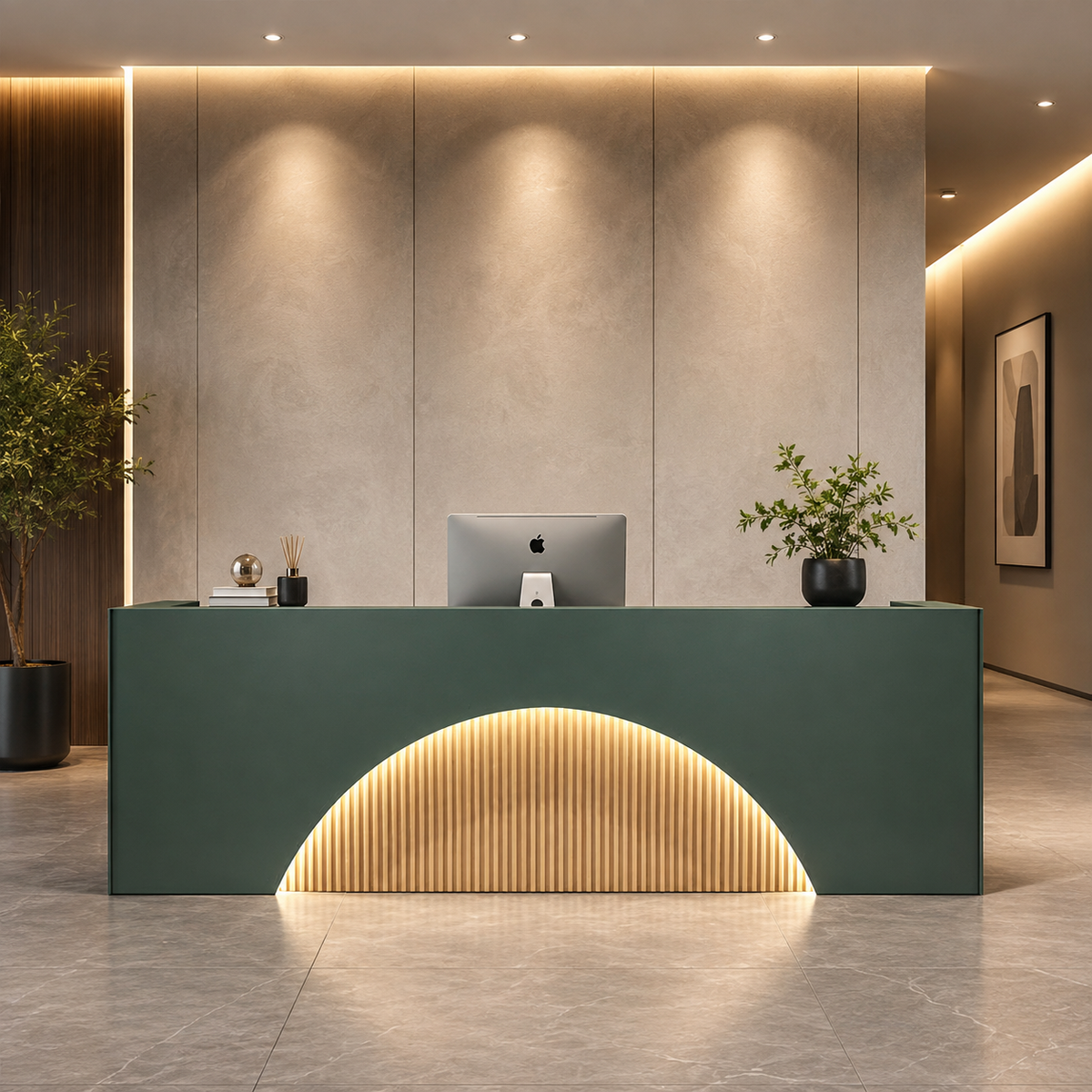 Fully Assembled Reception Counter with LED Arch