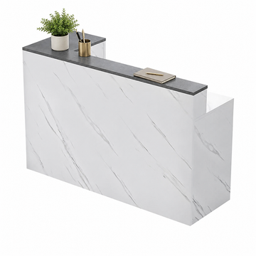 Checkout Counter with Storage and Raised Privacy Counter
