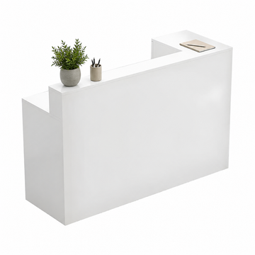 Checkout Counter with Storage and Raised Privacy Counter