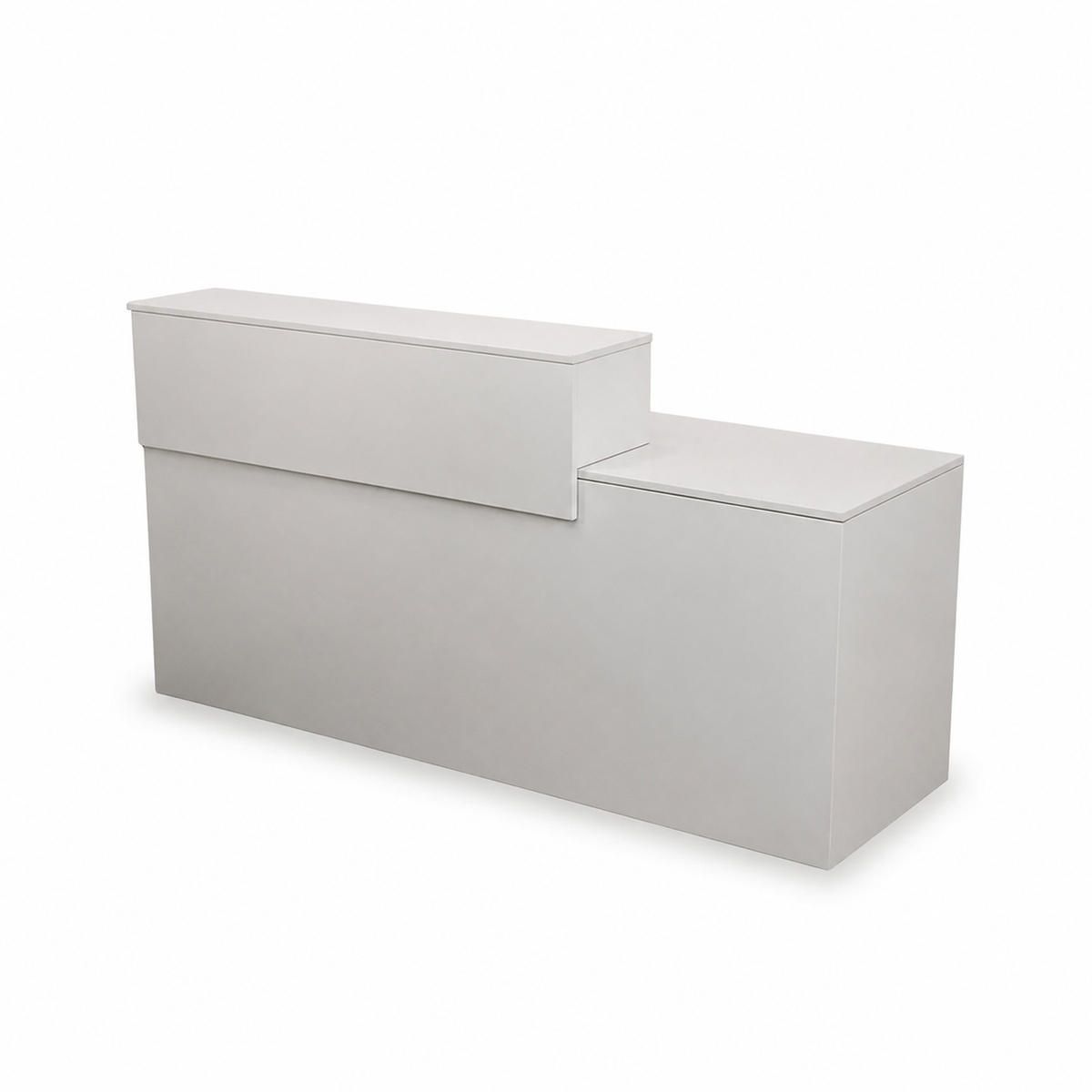 Straight Reception Desk with Dual-Level Worktop