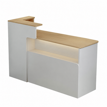 Dual-Level Checkout Counter with Display Shelf