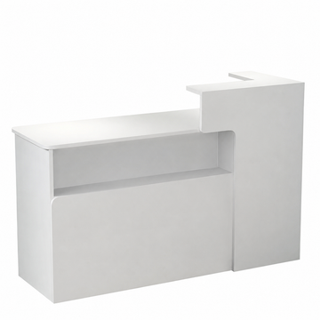 Dual-Level Checkout Counter with Display Shelf