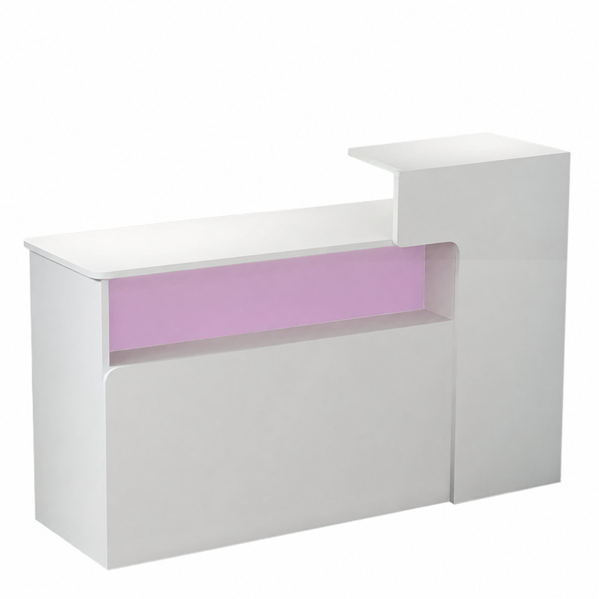Dual-Level Checkout Counter with Display Shelf