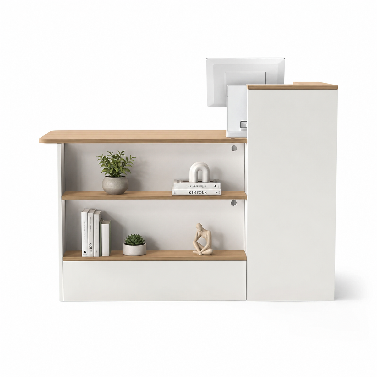 Reception Desk with Two-Tier Counter