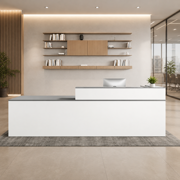reception-desk-keyboard-tray-lockable-drawer