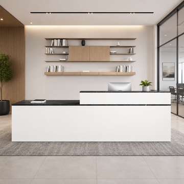 reception-desk-keyboard-tray-lockable-drawer