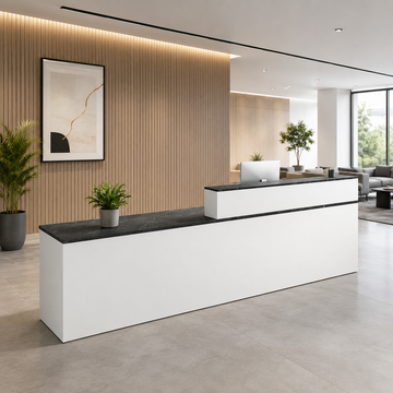 reception-desk-keyboard-tray-lockable-drawer