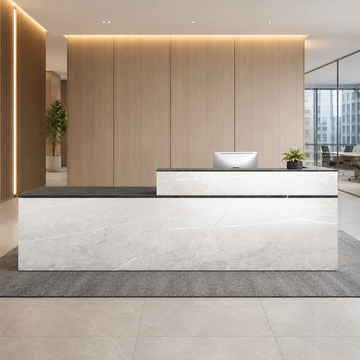 reception-desk-keyboard-tray-lockable-drawer