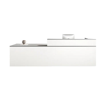 Reception Desk with Keyboard Tray and Lockable Drawer