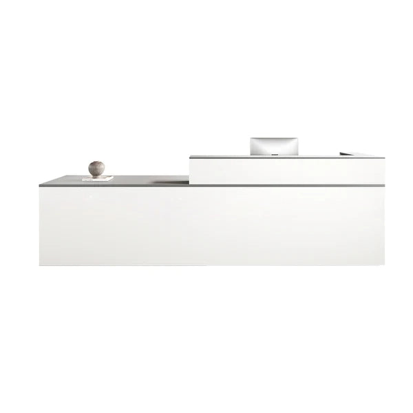 Reception Desk with Keyboard Tray and Lockable Drawer
