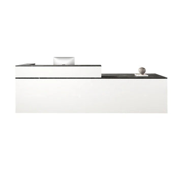 Reception Desk with Keyboard Tray and Lockable Drawer