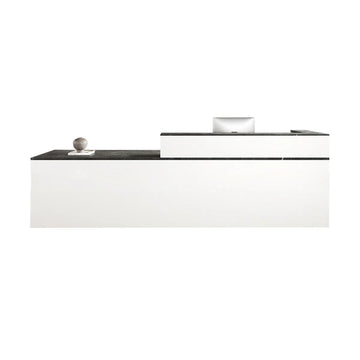Reception Desk with Keyboard Tray and Lockable Drawer