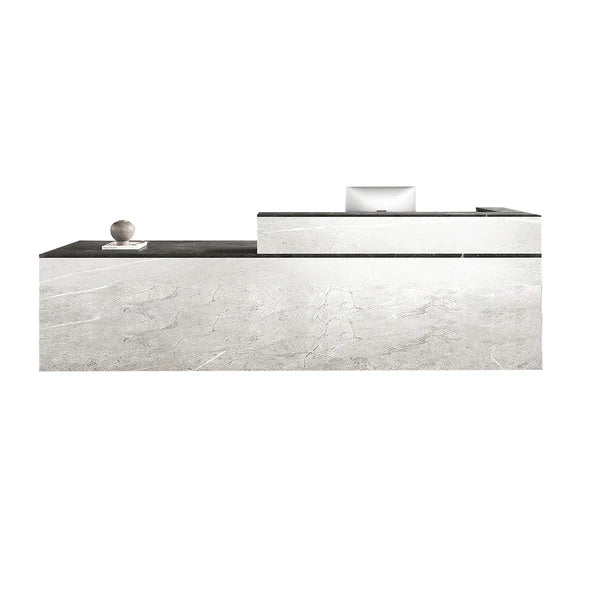 Reception Desk with Keyboard Tray and Lockable Drawer