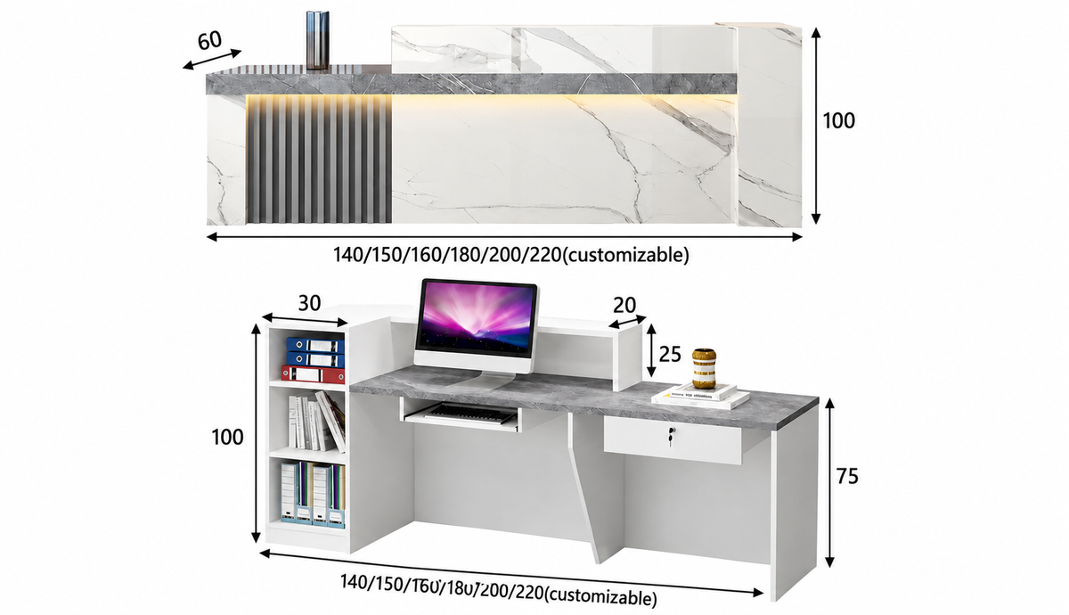 dimension-straight-reception-counter