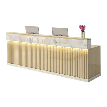 Slatted Reception Counter with LED Lighting